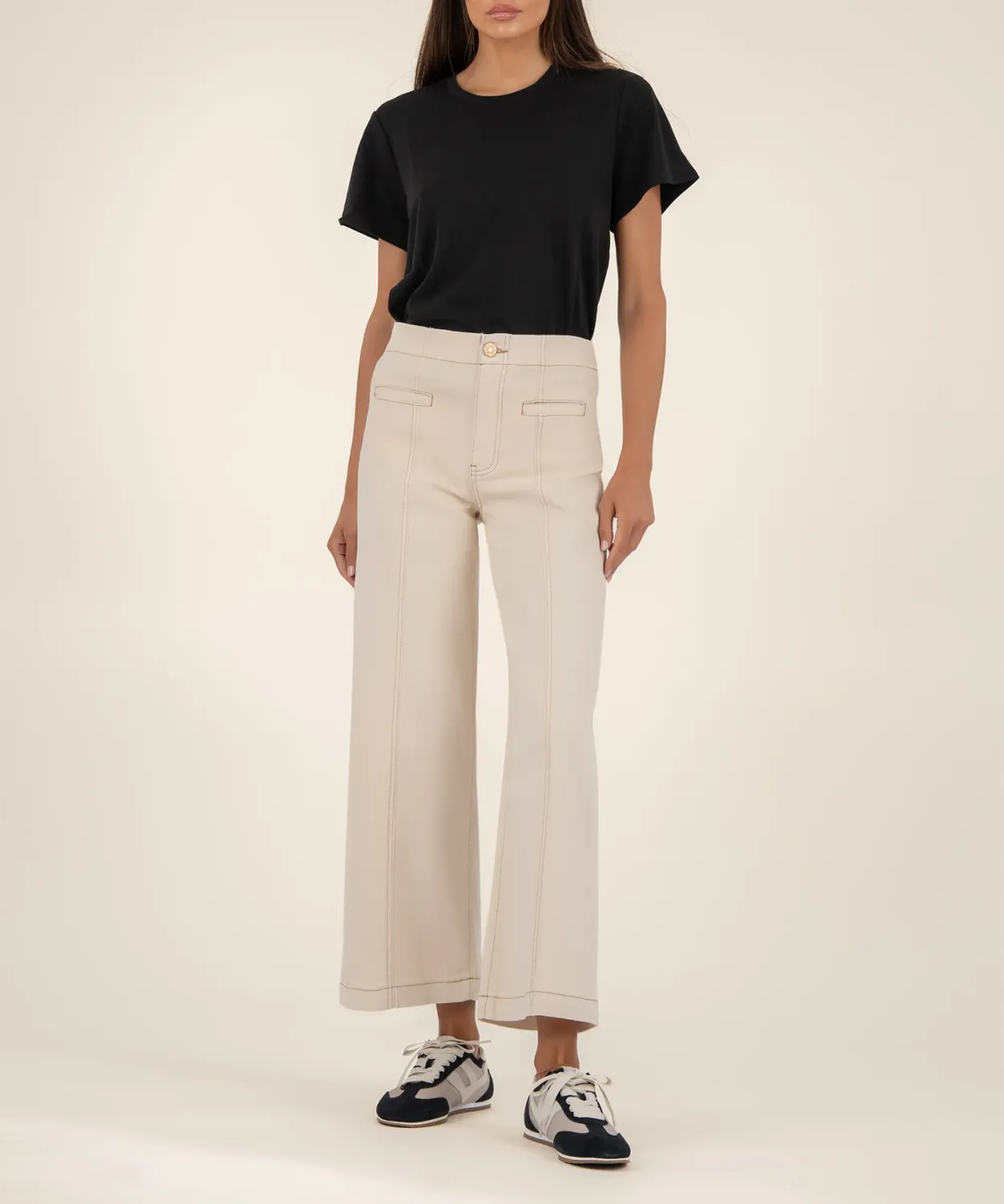 Meg Front Seam Wide Leg- Canvas-