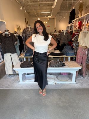 Cotton Top/Satin Bottom Dress -