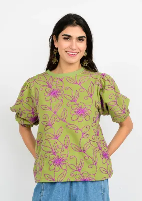 Floral Vines Knit Top
