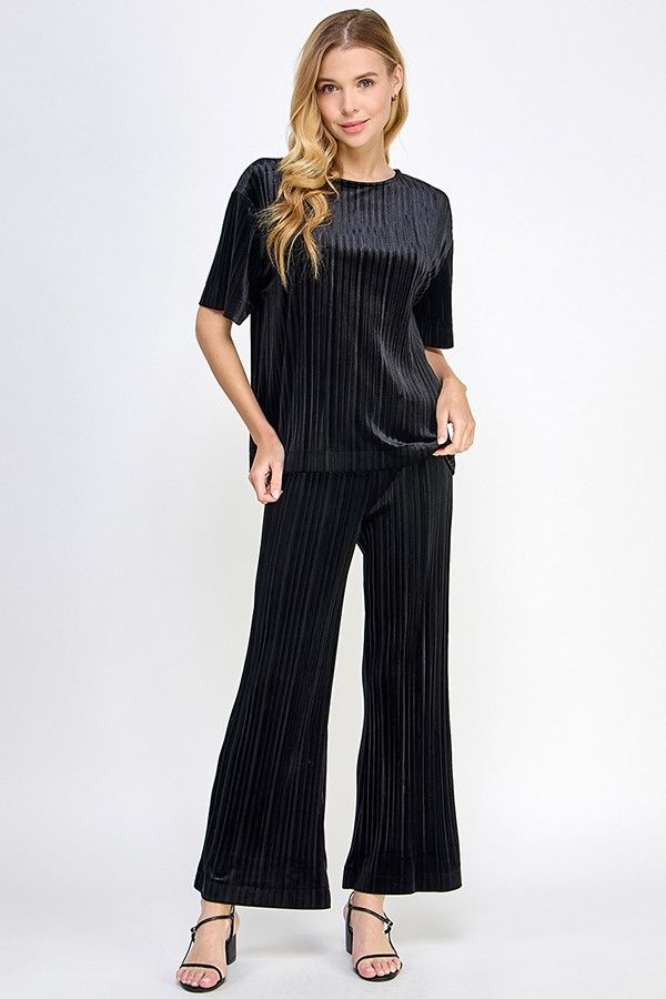 Crinkle Velvet 2 Pc Set-