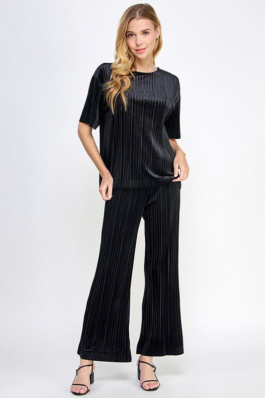 Crinkle Velvet 2 Pc Set-