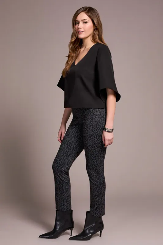 Lined Flare Slv Blouse-