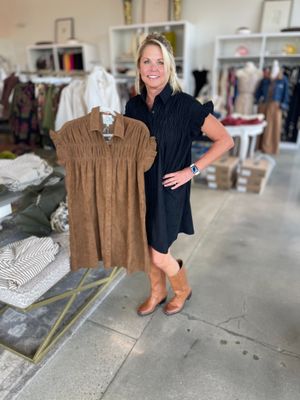 Large Smock Dress Corduroy-