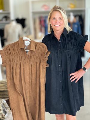 Large Smock Dress Corduroy-