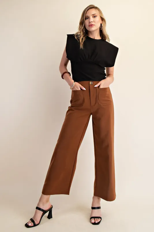 Front Pocket Wide Leg Pant-