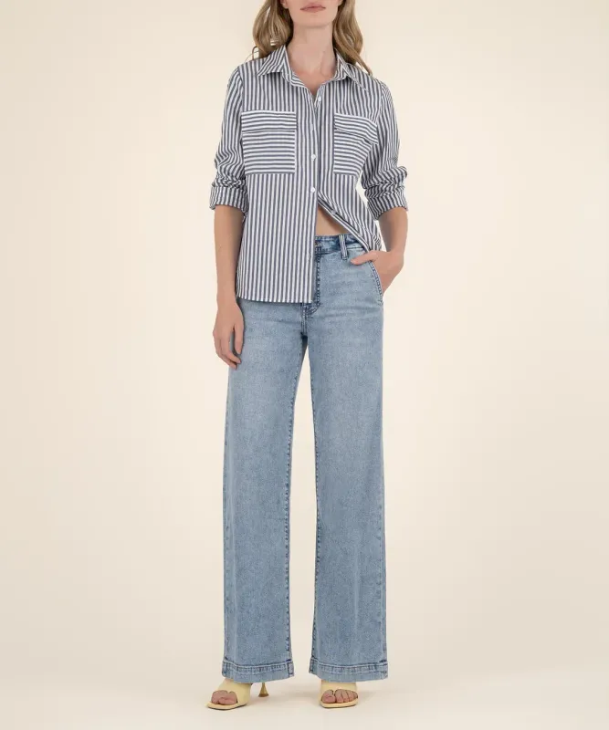 Jean High Rise/Wide Leg - Lt Wash-