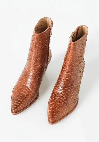 Caty Cognac Snake Boot