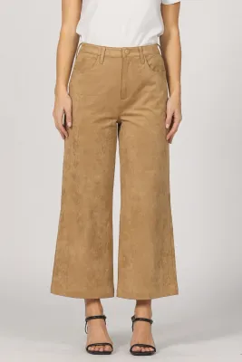Audrey Suede Pant-Toffee-
