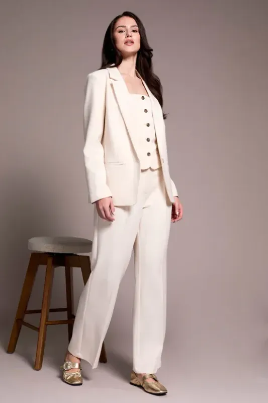 Lined Blazer - Moonstone-