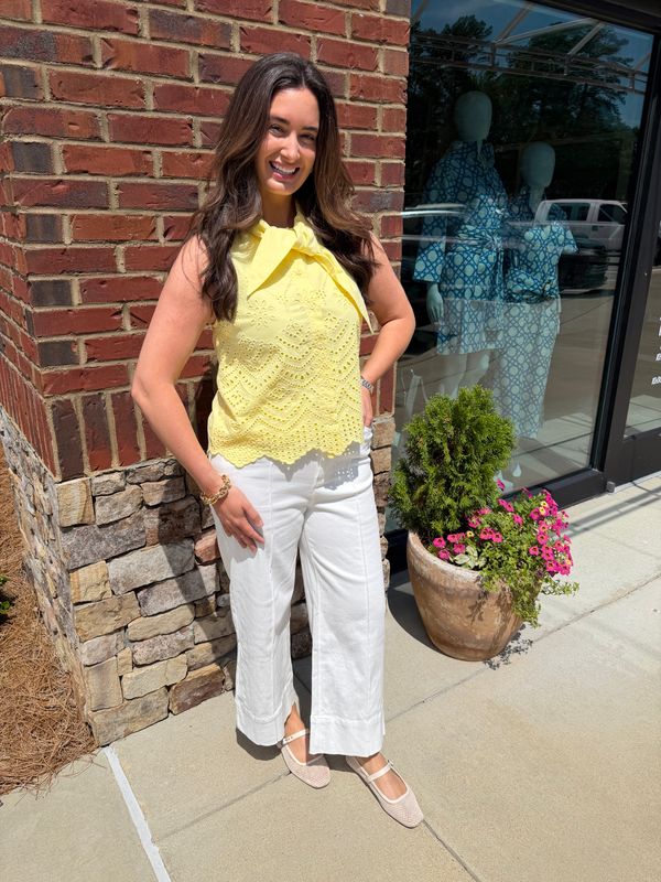 S/L Eyelet Top w/ Tie-