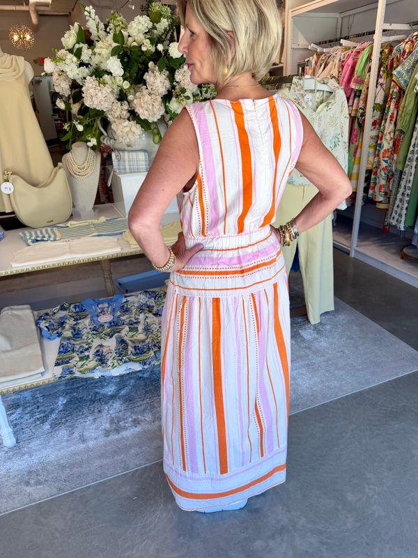 Stripe s/l Maxi - Pink/Orange-
