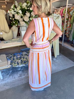 Stripe s/l Maxi - Pink/Orange-