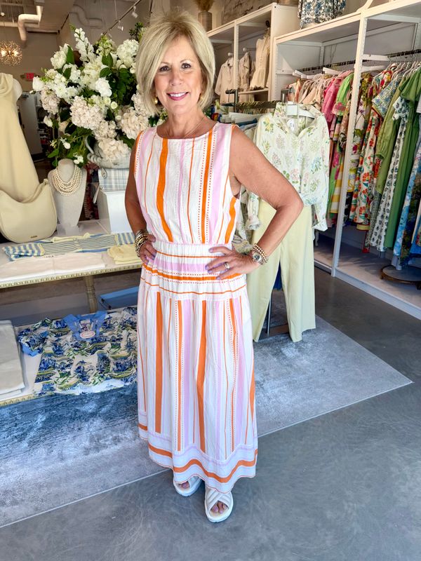 Stripe s/l Maxi - Pink/Orange-