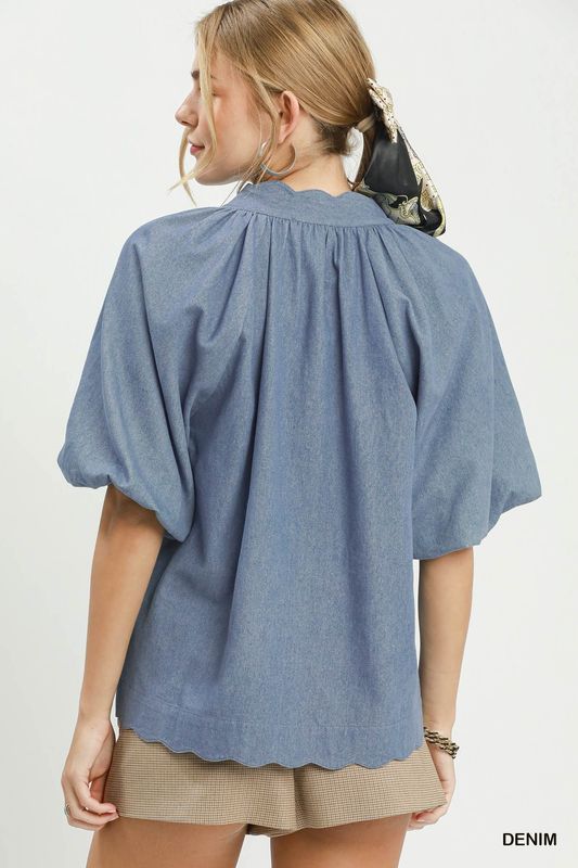 Denim Top-