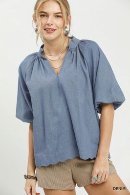 Denim Top-