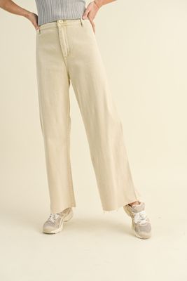 Straight Wide Leg Denim-