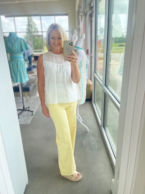 Straight Wide Leg Denim-