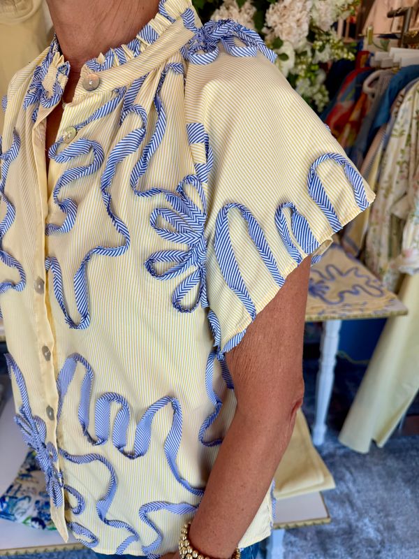 Stripe Ribbon Top-