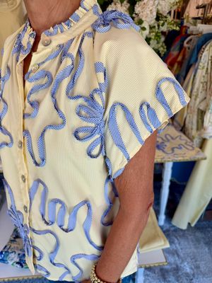 Stripe Ribbon Top-