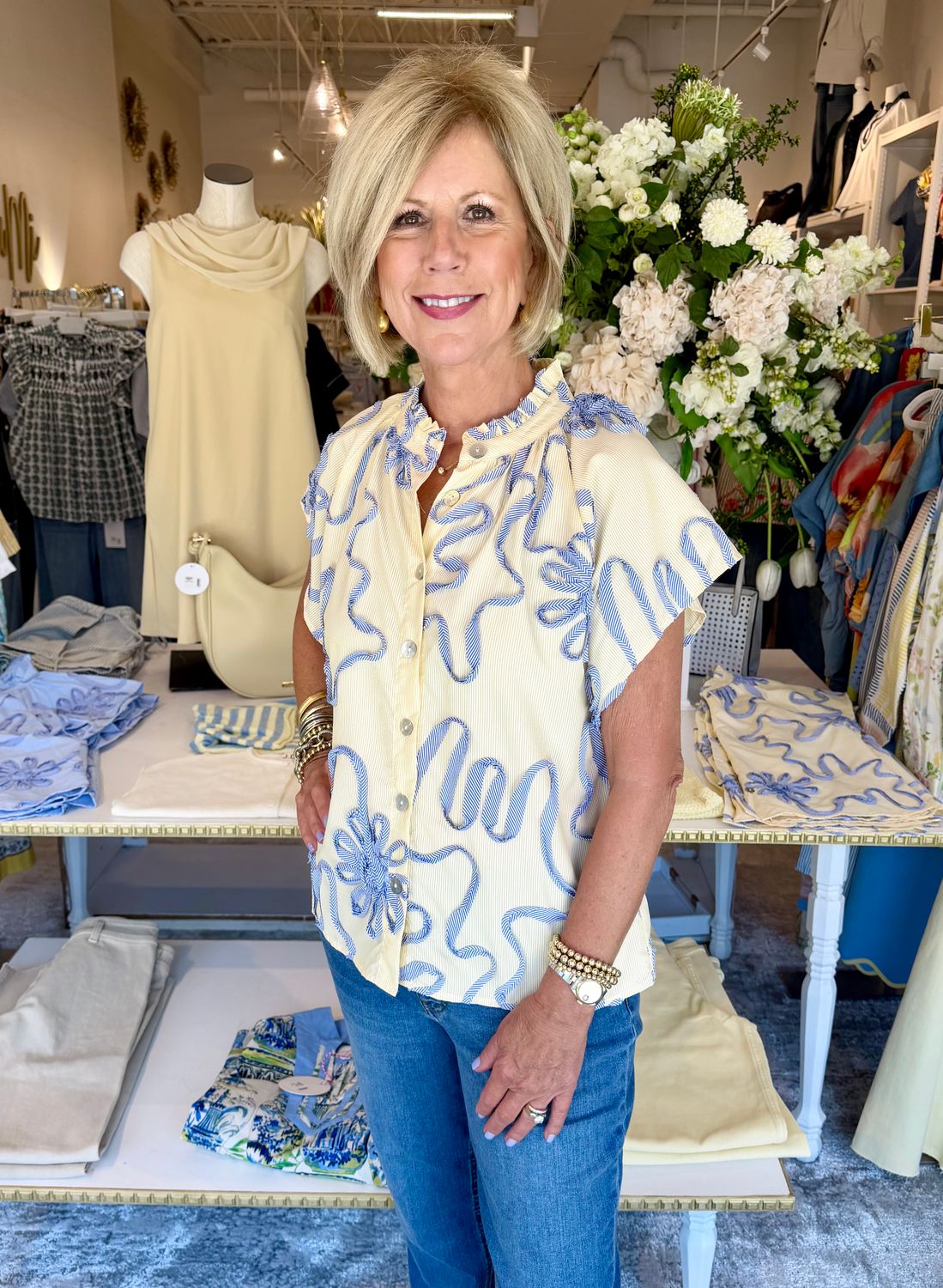 Stripe Ribbon Top-