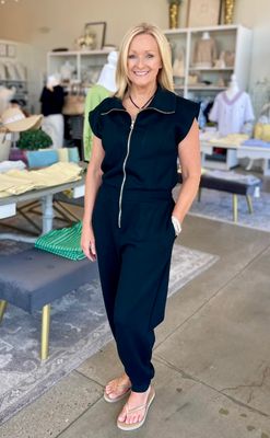Black Zip Jumpsuit-