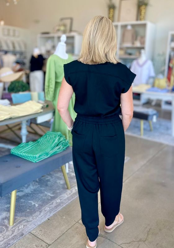 Black Zip Jumpsuit-