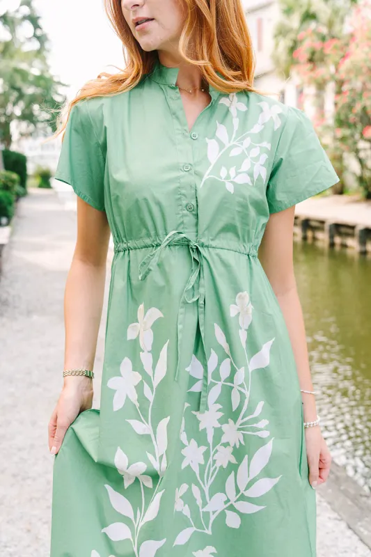 Hurley Drawstring Midi - Green Tea-