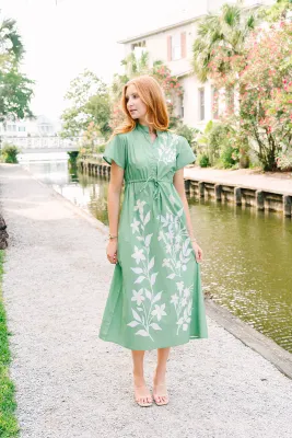 Hurley Drawstring Midi - Green Tea-