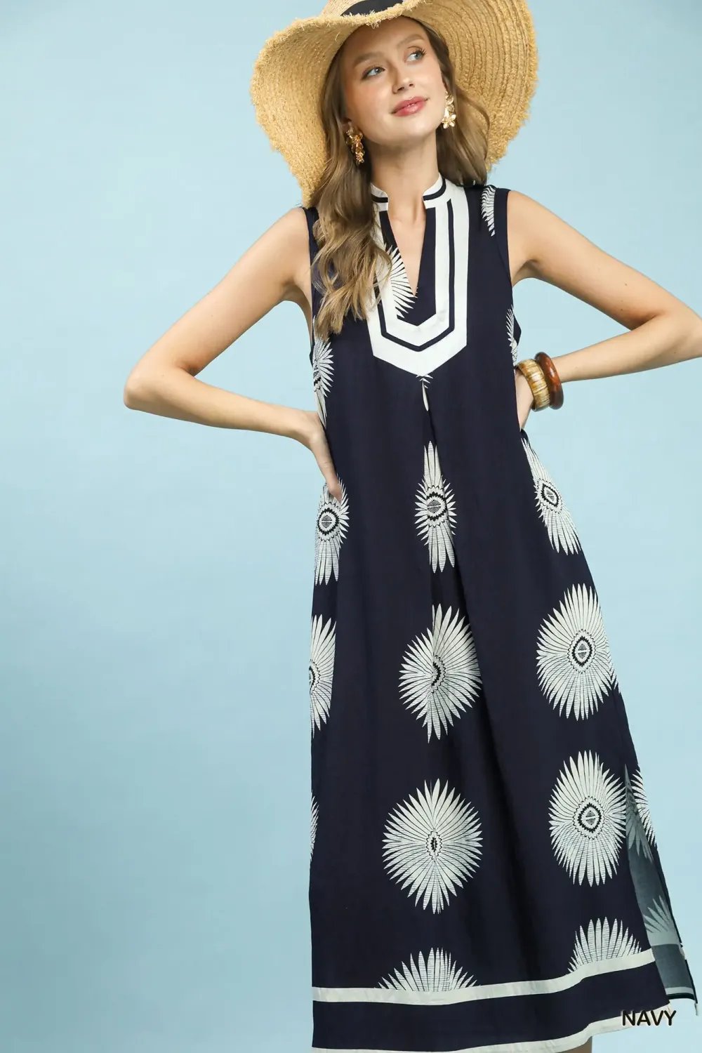 S/L Maxi -Navy w/ white-