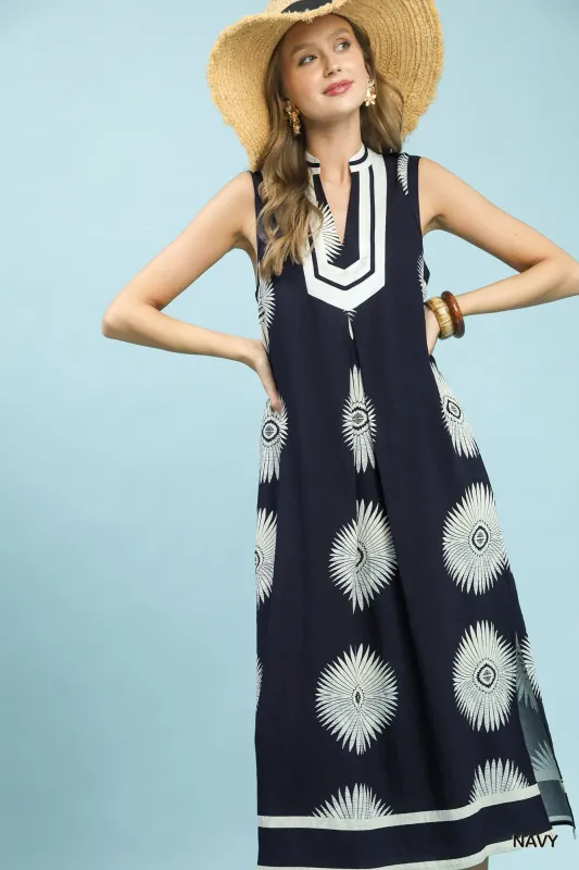 S/L Maxi -Navy w/ white-