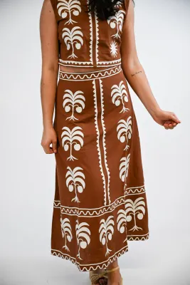 Mauri Palm Maxi Skirt