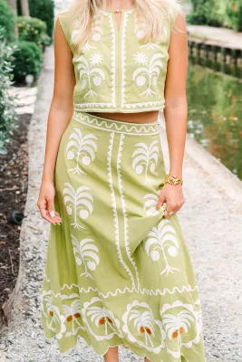 Mauri Palm Maxi Skirt