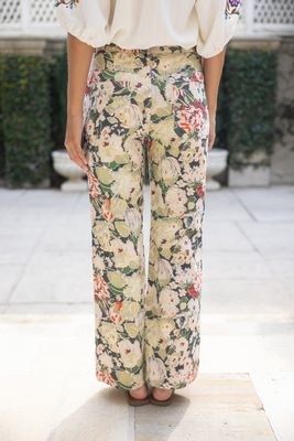 Olive Floral Pant-