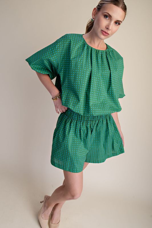 2 pc polka Dot Short Set-