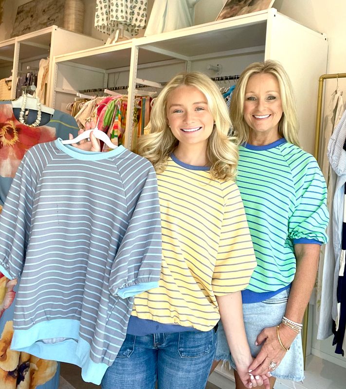 Stripe S/S Sweatshirt-