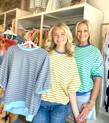 Stripe S/S Sweatshirt-