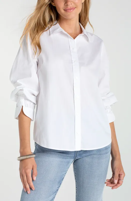 Adjustable Slv Button Up-