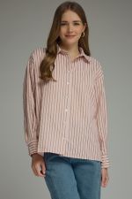 L/S Striped Button Up-