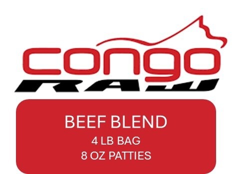 Congo Beef Blend 4lb (8 x 0.5lb Patties)