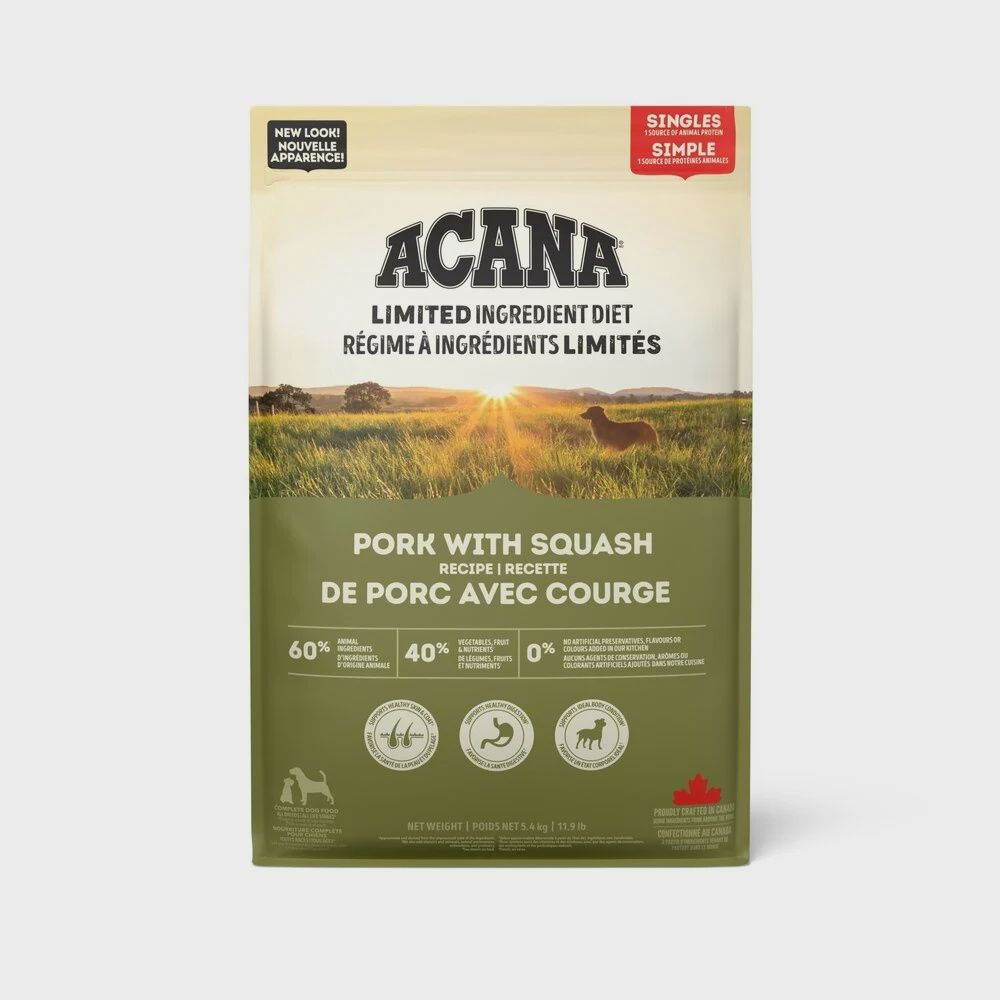 ACANA Pork w Squash Recipe Dog - 5.4kg