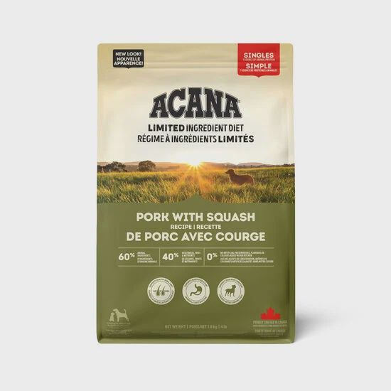 ACANA Pork w Squash Recipe Dog - 1.8kg