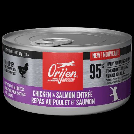 ORIJEN Chicken &amp; Salmon Entree Kitten Recipe - 85g