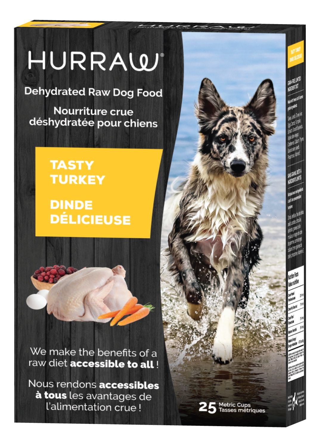 Hurraw Turkey Dehydrated Raw Dog Food  - 2.5kg Individual Box