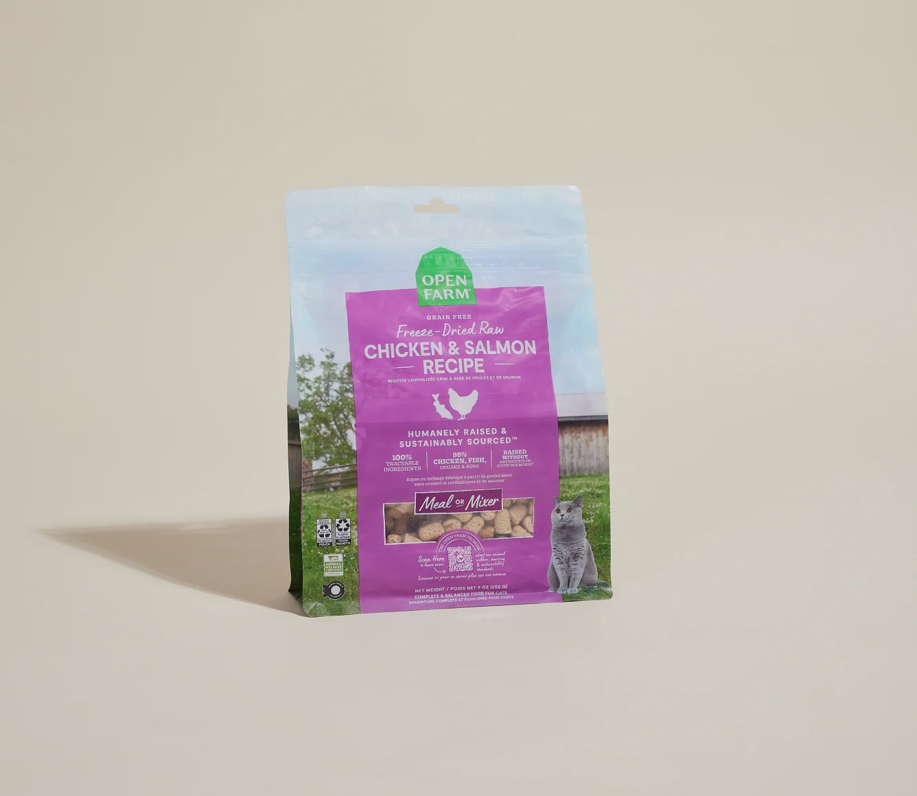 OPEN FARM Freeze Dried Chicken &amp; Salmon Morsels 3.5oz