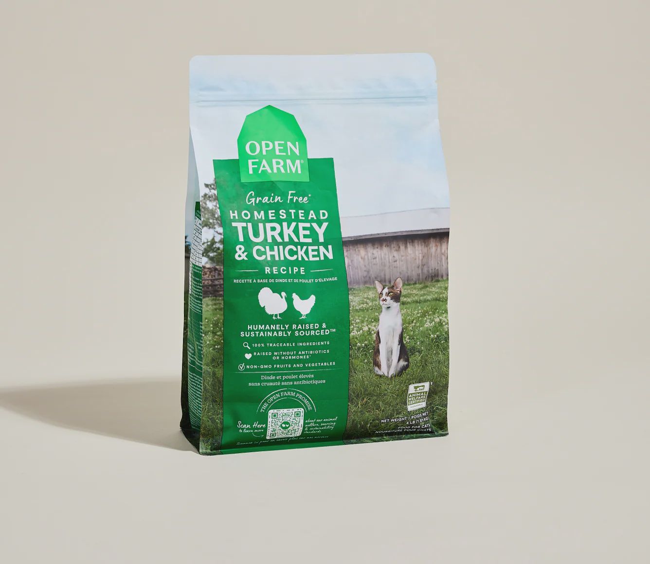 OPEN FARM Grain Free Homestead Turkey Recipe for Cats 8lb