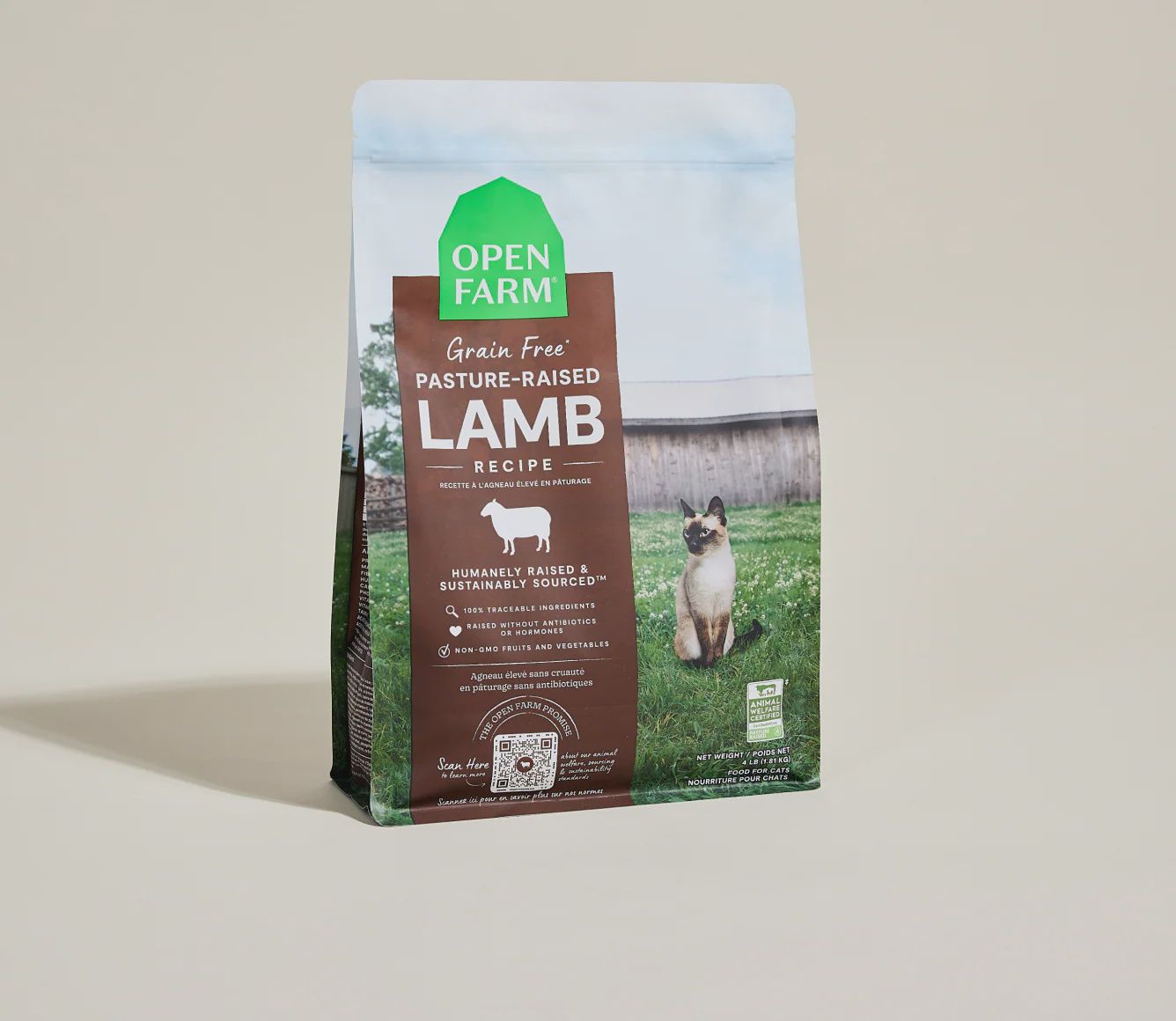 OPEN FARM Grain Free Pasture Raised Lamb Recipe for Cats 8lb