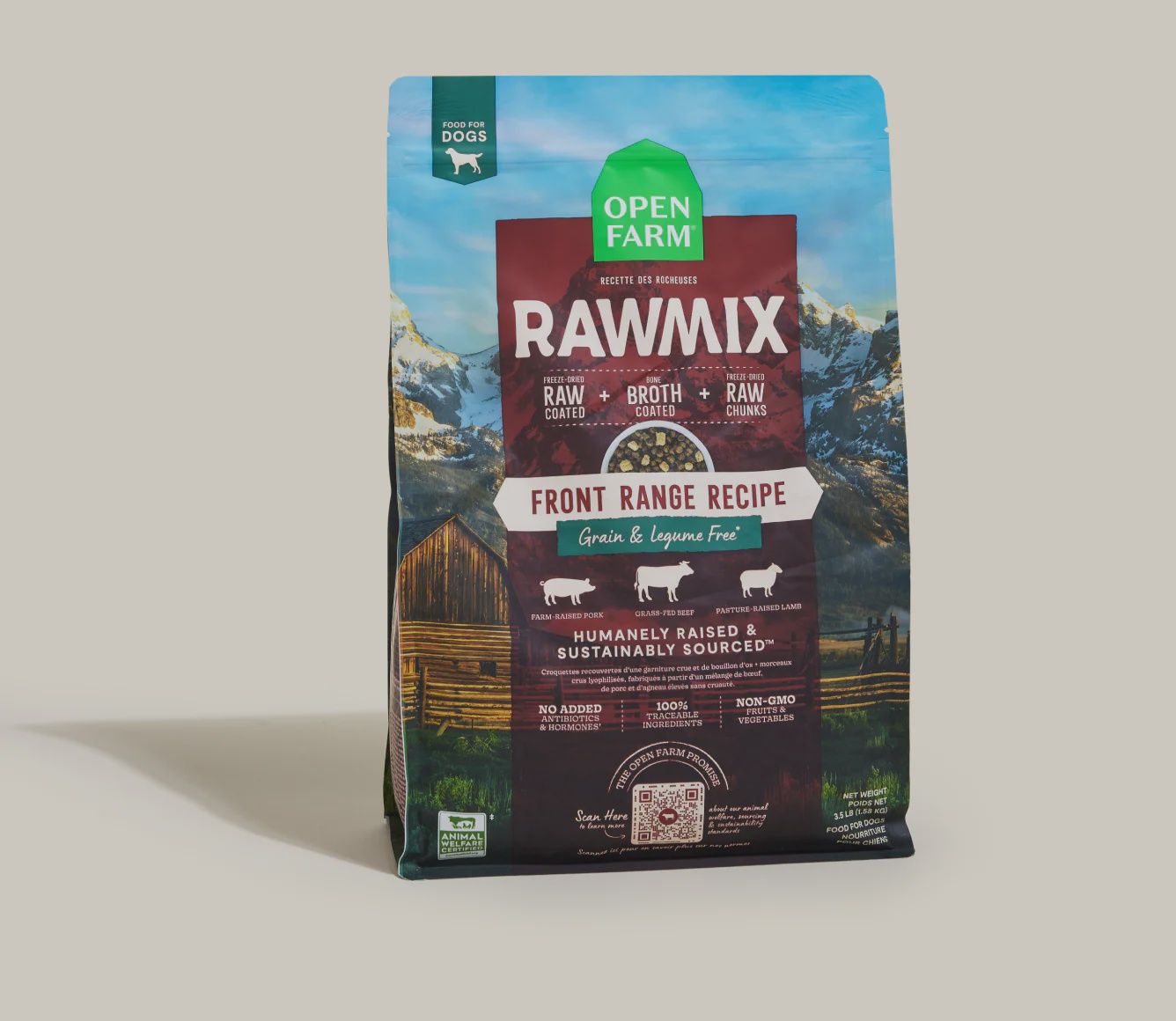 OPEN FARM Grain Free Rawmix Front Range Recipe 3.5lb