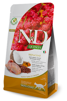 FARMINA Quinoa Quail Skin &amp; Coat Cat 1.5kg