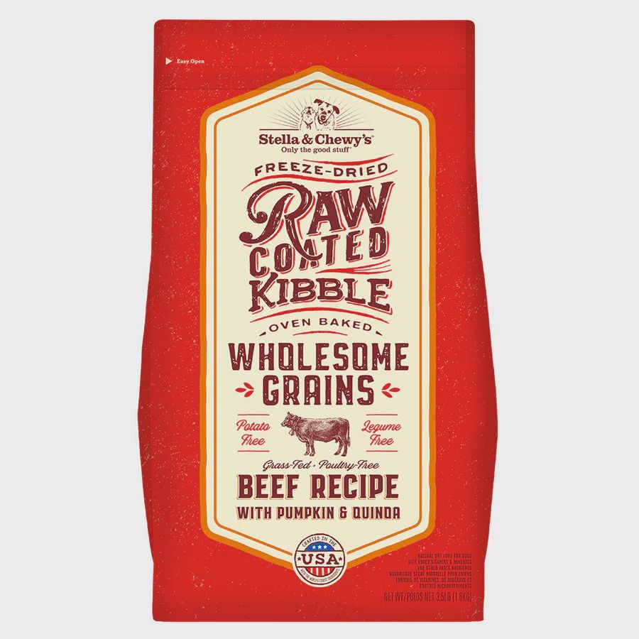 Stella &amp; Chewy&#39;s Raw Wholesome Grains Coated Kibble Beef/Pumpkin/Quinoa 22lb