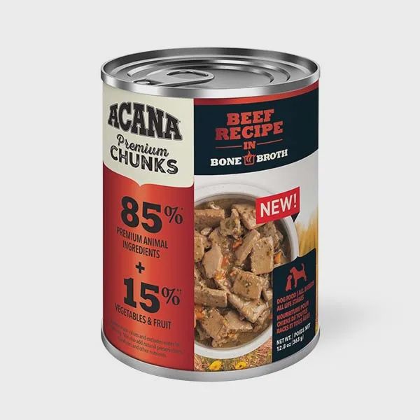 ACANA Premium Chunks Beef Recipe in Broth 363g